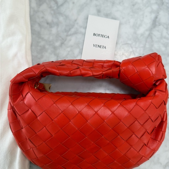 NWT Orange Bottega Veneta Mini Jodie Dark - Picture 7 of 17